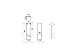 VitrA Metropole Pure 67279 Boy Dolabı, Mat Grafit, 40 cm , Sağ